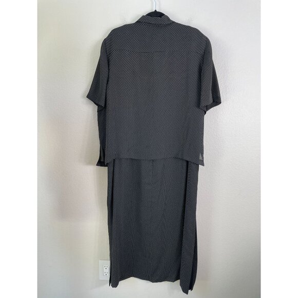 MAGGY LONDON Womens Plus 24WP Polka Dot 2 Piece Maxi Dress Suit - Picture 11 of 12